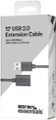 Alt View Zoom 12. Best Buy essentials™ - 12' USB 2.0 A-Male to A-Female Extension Cable - Black.