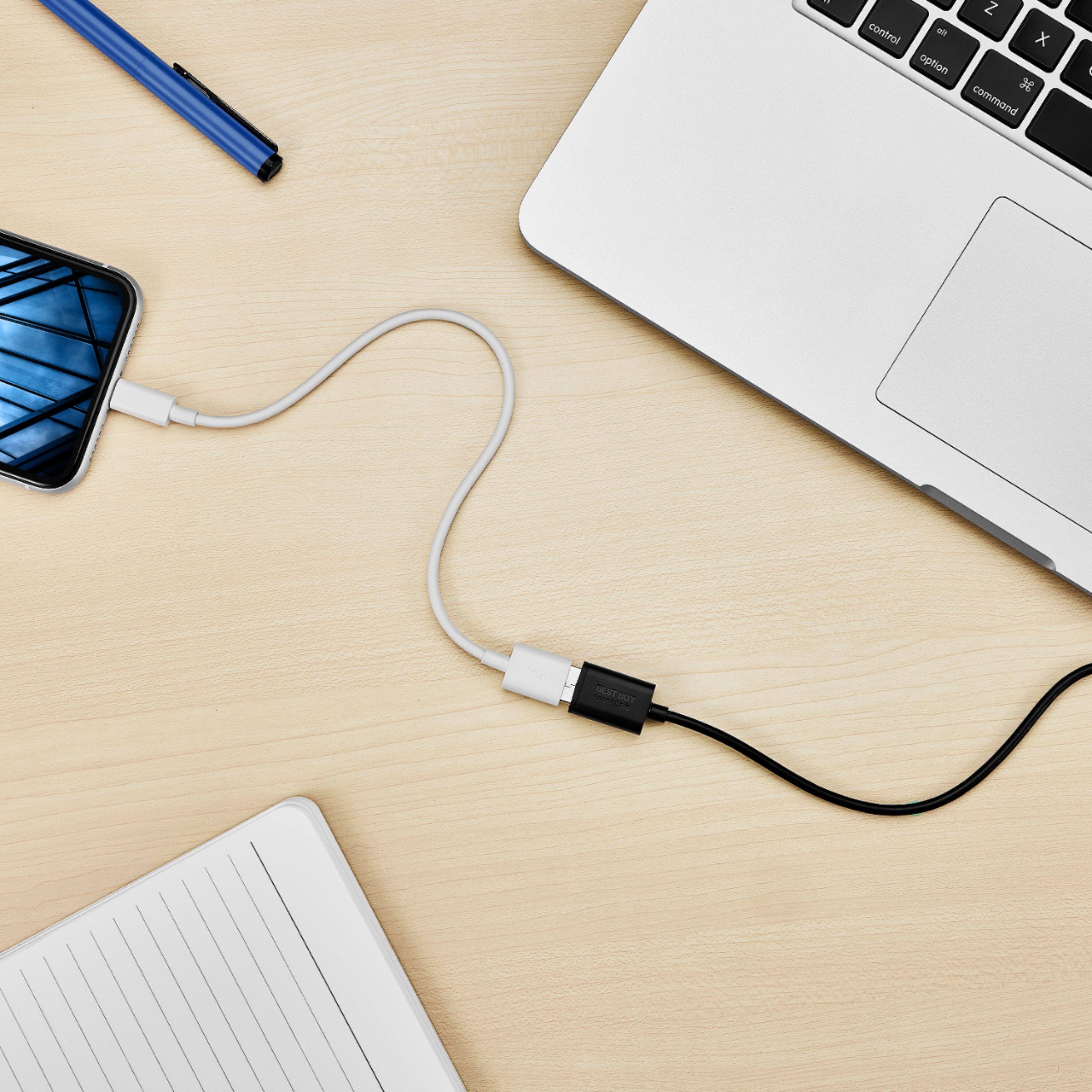 Alt View 14. Best Buy essentials™ - 12' USB 2.0 A-Male to A-Female Extension Cable - Black.