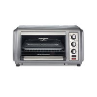 Hamilton Beach - Sure-Crisp 6-Slice Air Fryer Toaster Oven with Easy Reach Door - GREY - Front_Zoom