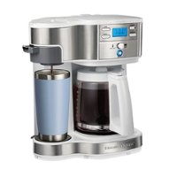 Hamilton Beach - 2-Way Programmable 12 Cup and Single-Serve Coffee Maker - WHITE - Front_Zoom