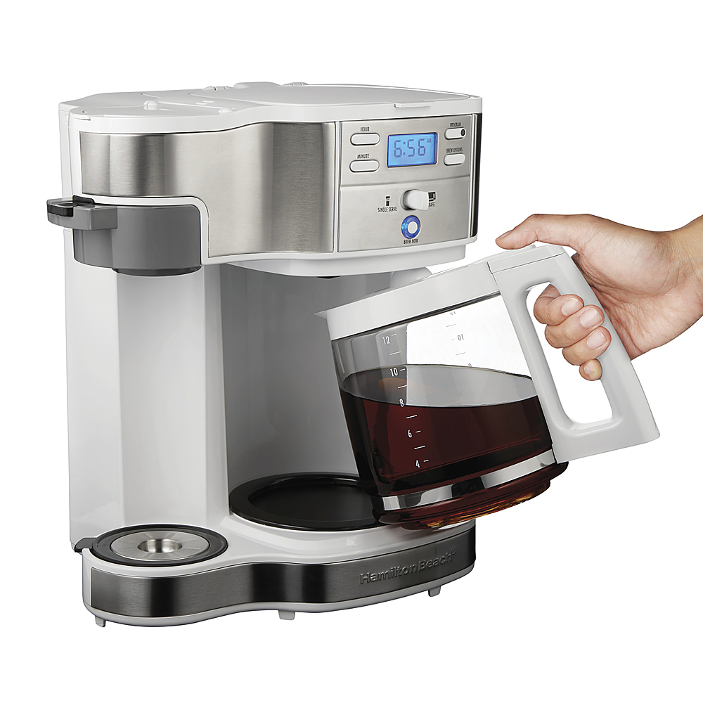Hamilton Beach 2-Way 12-Cup White Programmable Drip Coffeemaker