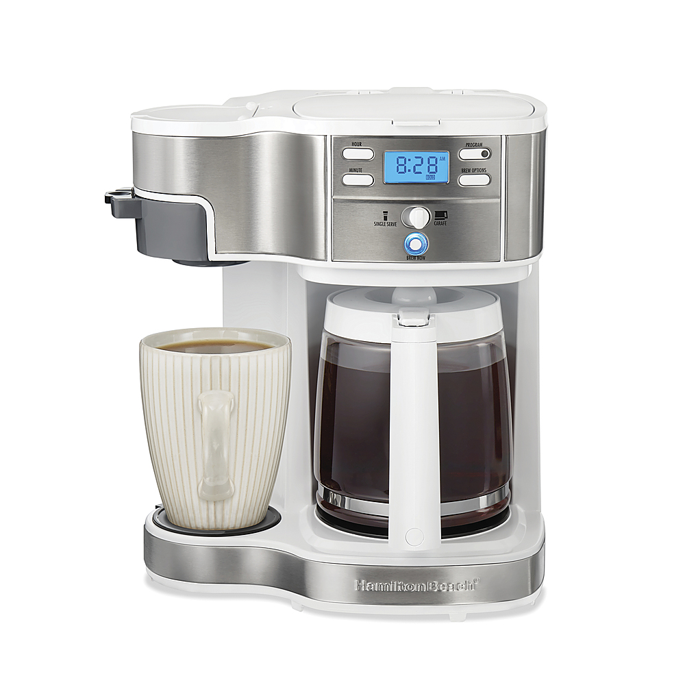 Hamilton Beach 2-Way Programmable 12 Cup and Single-Serve Coffee Maker  WHITE 49933 - Best Buy