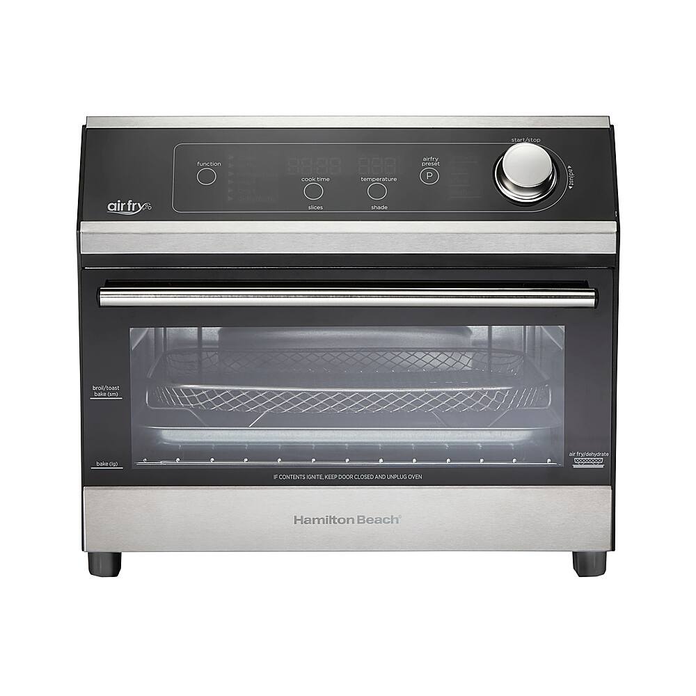 Angle View: Hamilton Beach - 6 Slice Digital Air Fryer Toaster Oven - BLACK