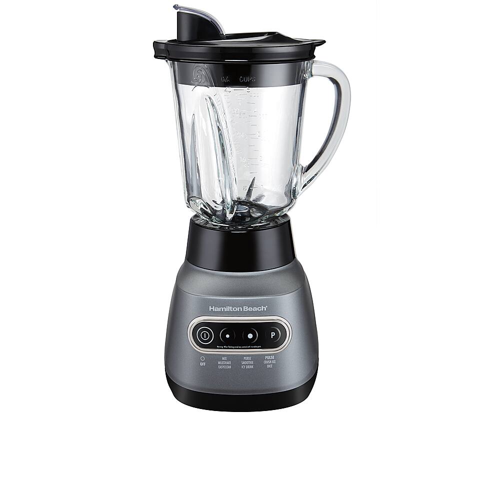 Alt View 12. Hamilton Beach - Wave Crusher Blender with 40 oz. Glass Blender Jar and 20 Oz. Travel Jar - Black.