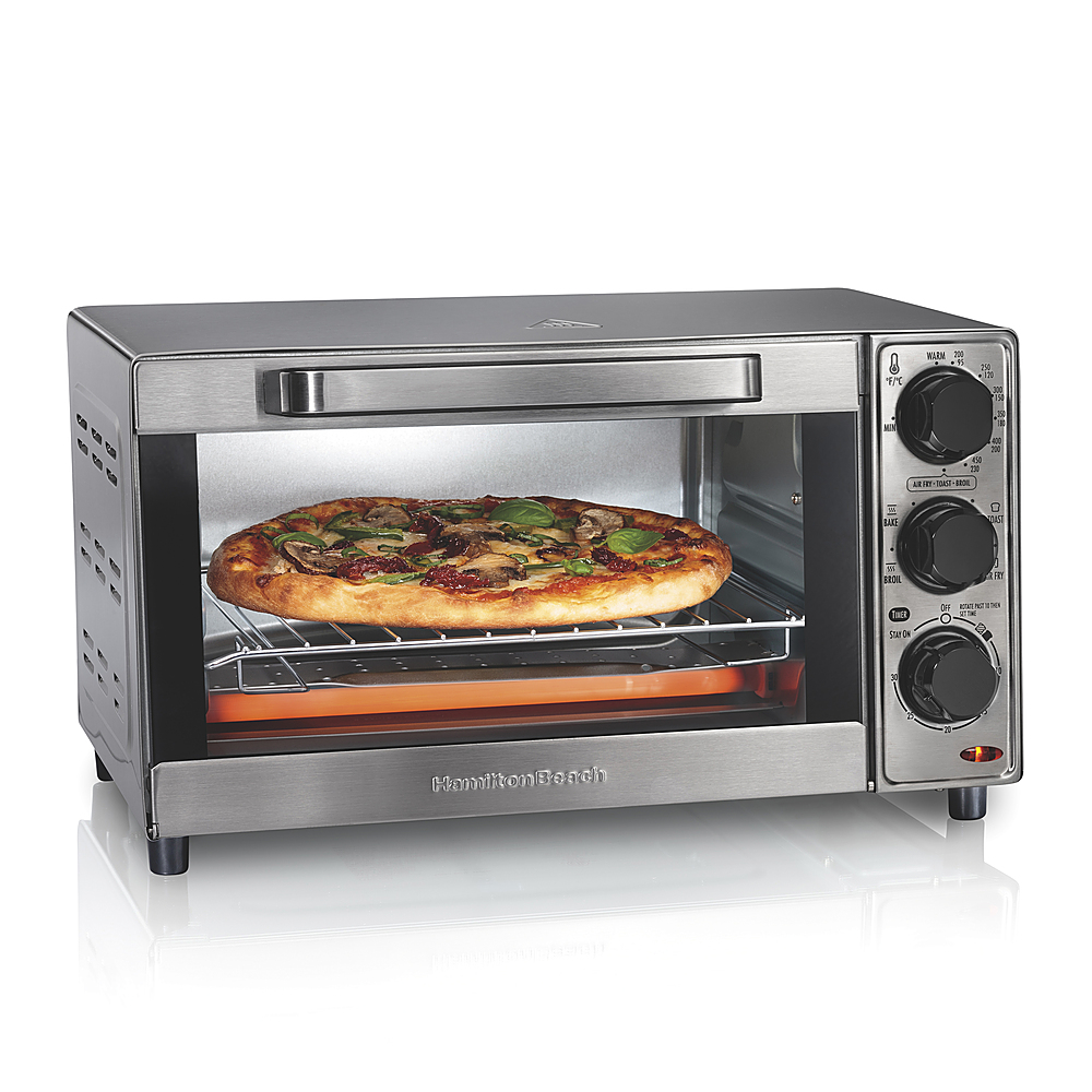 Best Buy: Hamilton Beach Sure-Crisp 4-Slice Air Fryer Toaster Oven  STAINLESS STEEL 31403