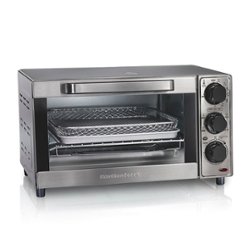 Hamilton Beach - Sure-Crisp 4-Slice Air Fryer Toaster Oven - STAINLESS STEEL - Front_Zoom