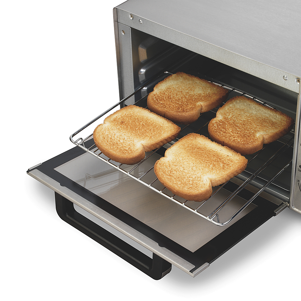 Hamilton Beach - Sure-Crisp 4-Slice Air Fryer Toaster Oven - Stainless Steel