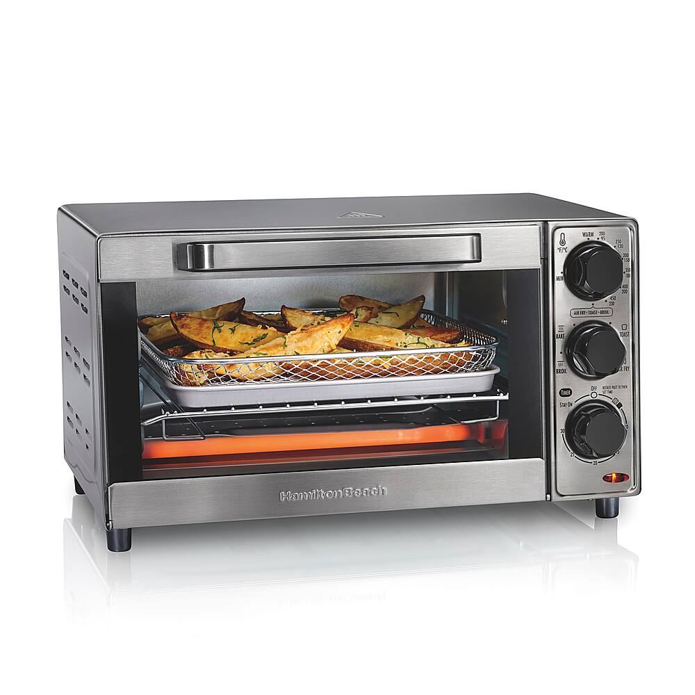 Alt View 16. Hamilton Beach - Sure-Crisp 4-Slice Air Fryer Toaster Oven - STAINLESS STEEL.
