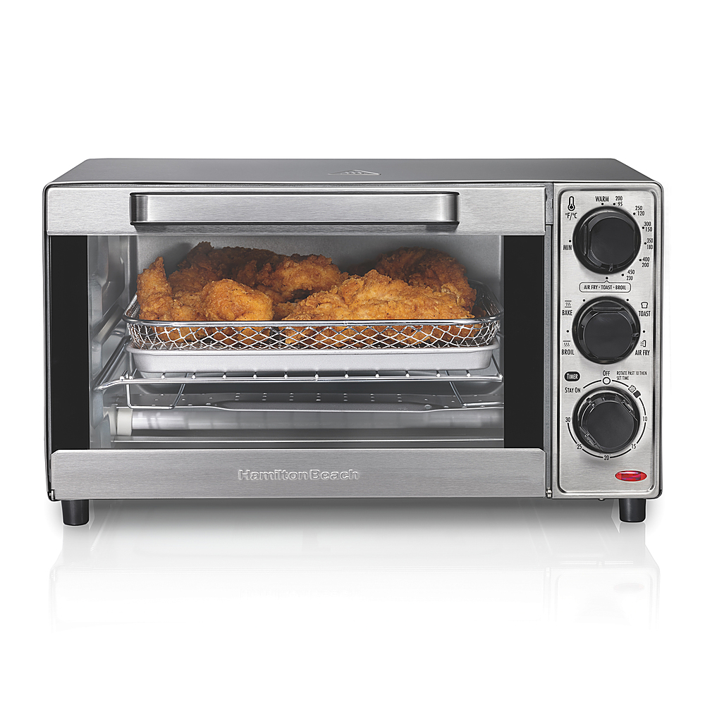 Hamilton Beach Toaster Oven Air Fryer Combo, Includes Bake, Broil, and  Toast, Fits 12” Pizza, 1800 Watts, 6 Cooking Modes, Stainless Steel