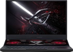 ASUS - ROG Zephyrus Duo 15 SE 15.6" 4K Ultra HD Laptop - AMD Ryzen 9 - 32GB Memory - NVIDIA GeForce RTX 3080 - 2TB SSD - Off Black - Front_Zoom