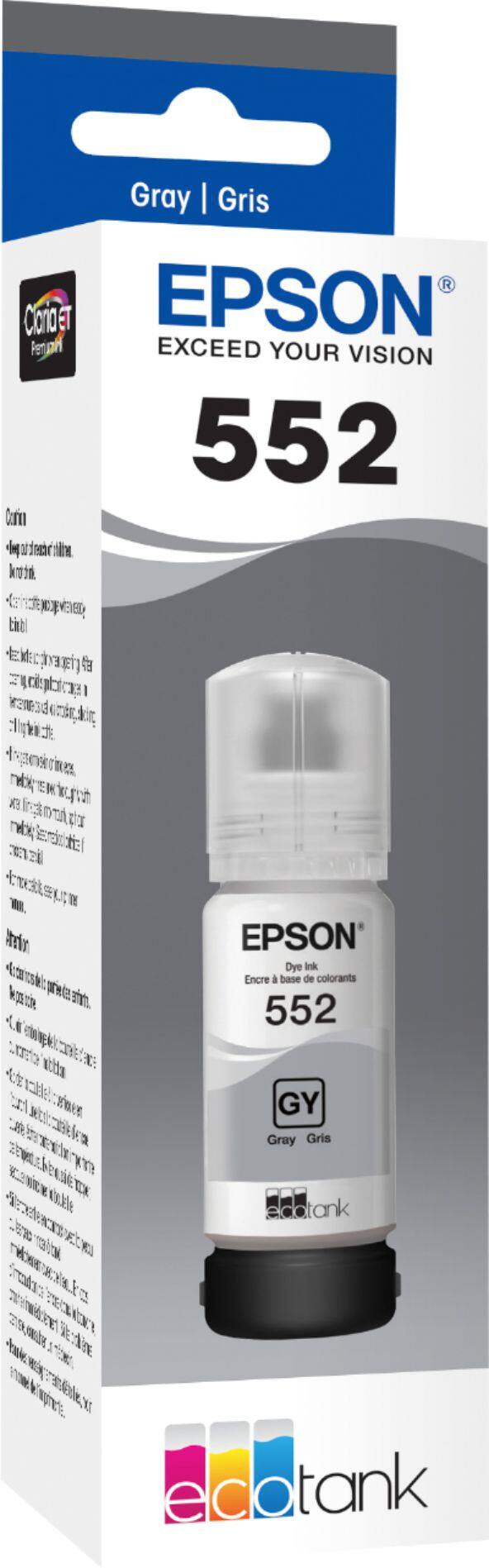 Best Buy: Epson T552 Dye Ink Bottle Gray T552520-S