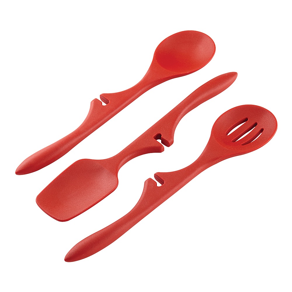 Angle View: Rachael Ray - Tools and Gadgets Lazy Tools 3-Piece Utensil Set - Red