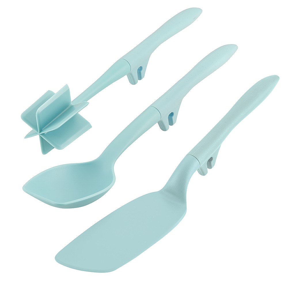 Angle View: Rachael Ray - Tools and Gadgets 3-Piece Utensil Set - Light Blue