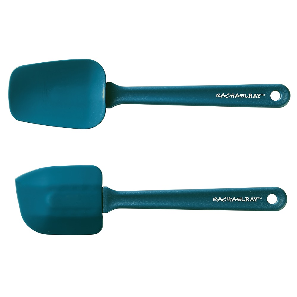 Left View: Rachael Ray - Tools and Gadgets 2-Piece Nesting Mixing Bowl Set - Light Blue and Teal