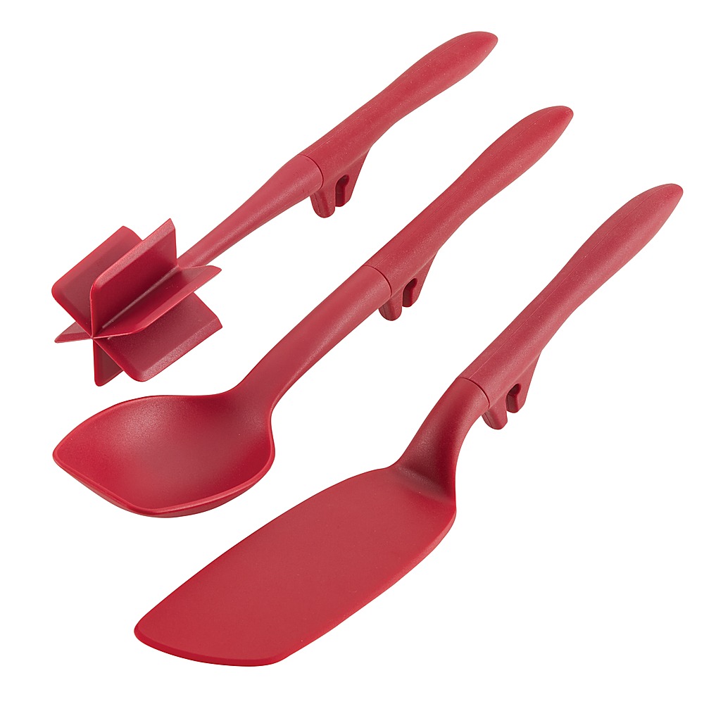 Angle View: Rachael Ray - Tools and Gadgets 3-Piece Utensil Set - Red