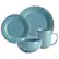 Alt View 12. Rachael Ray - Cucina 16-Piece Ceramic Dinnerware Set - Agave Blue.