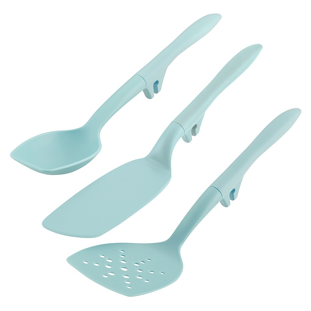 Angle View: Rachael Ray - Tools and Gadgets 3-Piece Utensil Set - Light Blue