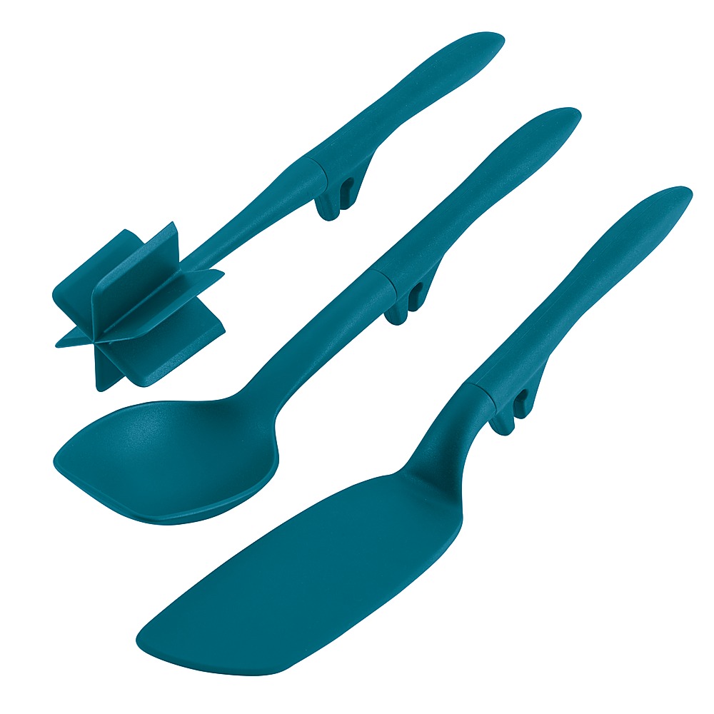 Angle View: Rachael Ray - Tools and Gadgets 3-Piece Utensil Set - Teal