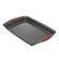 Left. Rachael Ray - 3-Piece Nonstick Bakeware Cookie Pan Set with Silicone Grips - Gray with Red Grips.