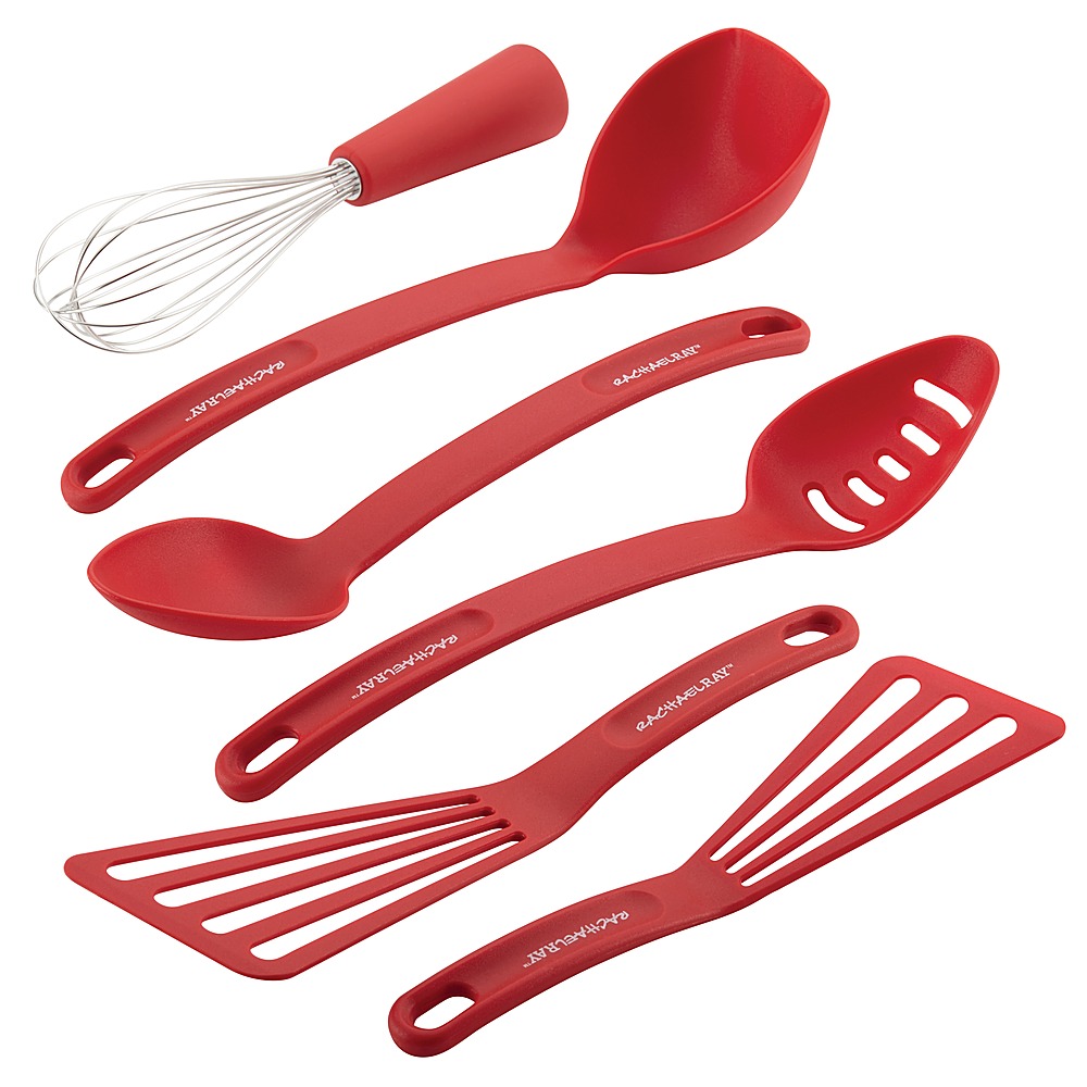 Angle View: Rachael Ray - Tools and Gadgets 6-Piece Utensil Set - Red