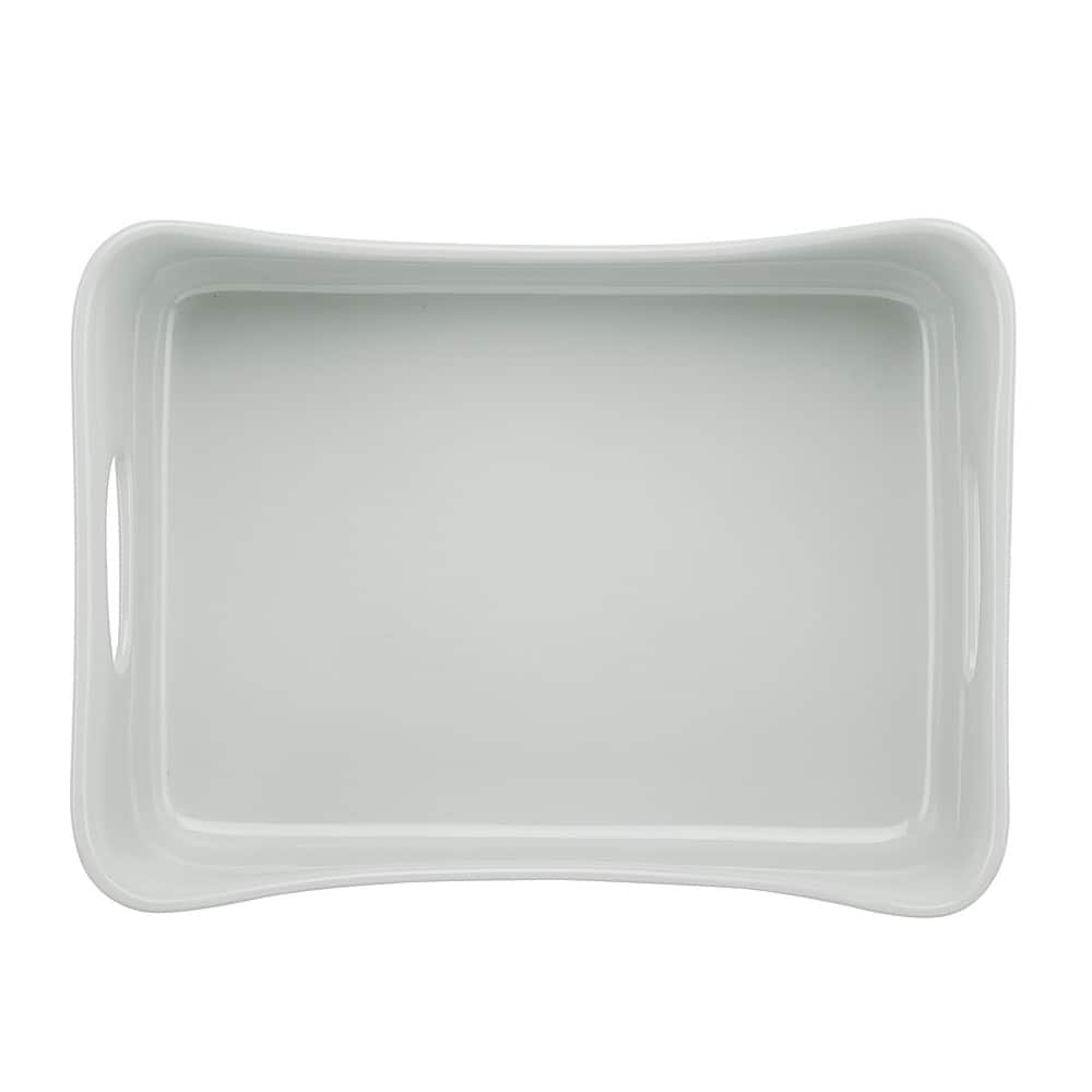 Left View: Rachael Ray - Lasagna Lover 9x12-Inch Ceramic Pan - Light Sea Salt Gray