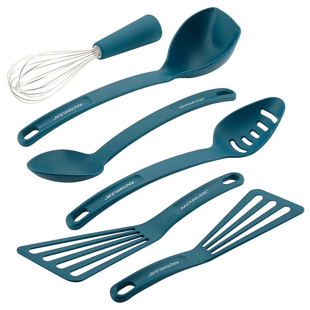 Angle View: Rachael Ray - Tools and Gadgets 6-Piece Utensil Set - Marine Blue