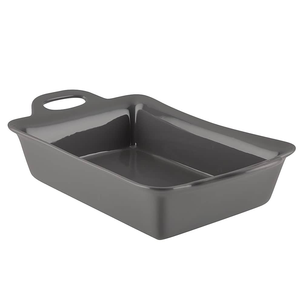 Angle View: Rachael Ray - 9x13-Inch Rectangular Ceramic Baker - Gray