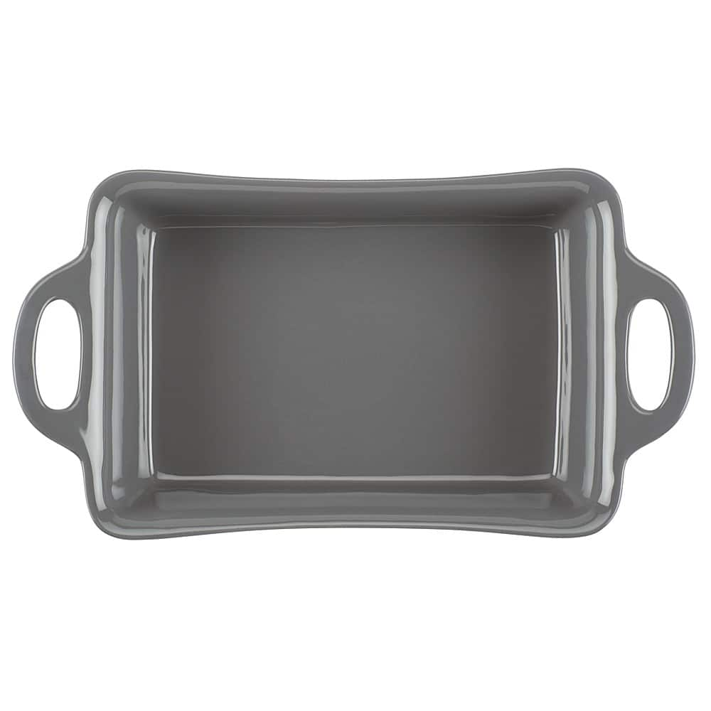 Left View: Rachael Ray - 9x13-Inch Rectangular Ceramic Baker - Gray