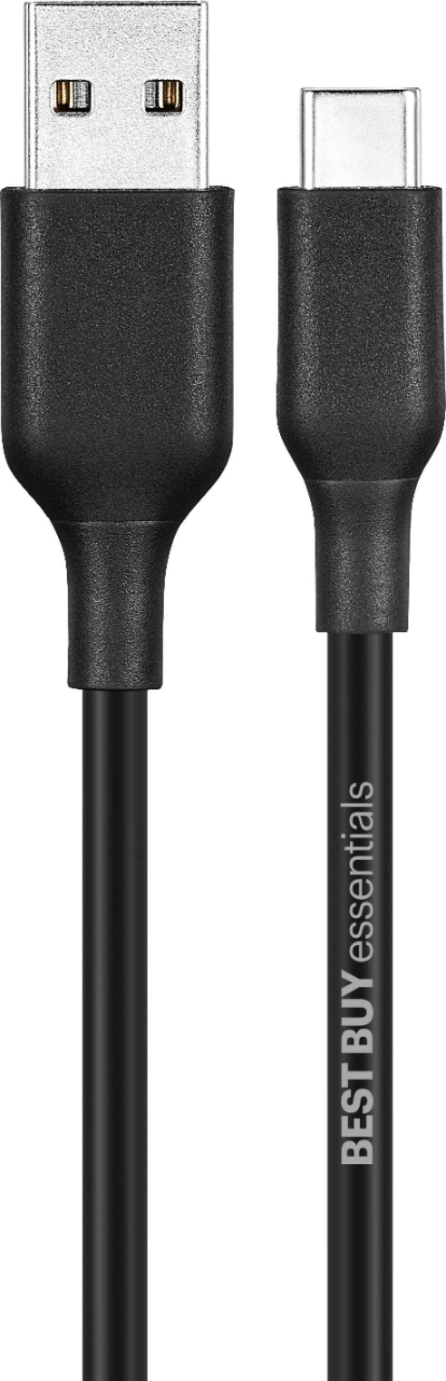 Alt View 12. Best Buy essentials™ - 9' USB-A to USB-C Charge-and-Sync Cable - Black.