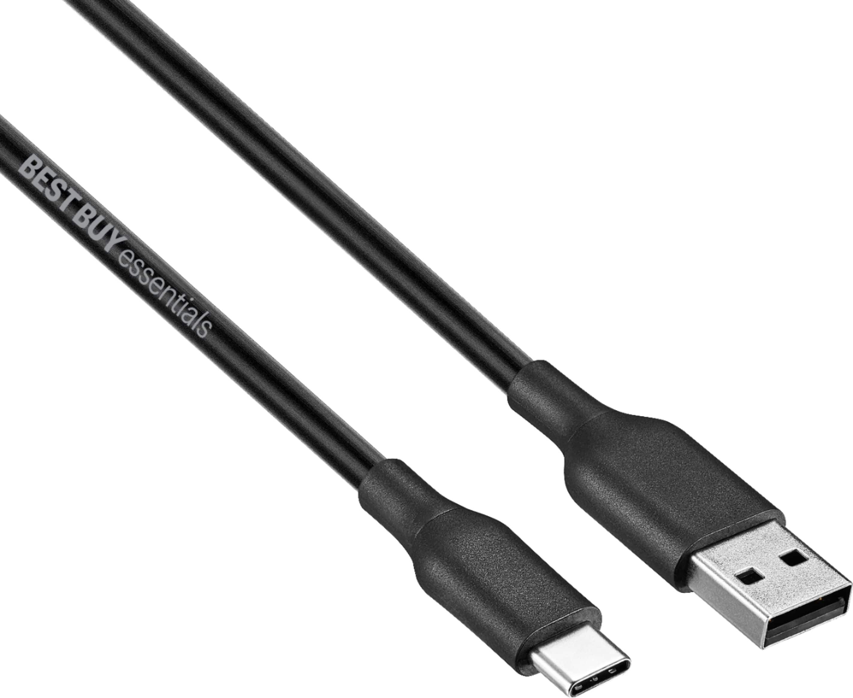 Alt View 13. Best Buy essentials™ - 9' USB-A to USB-C Charge-and-Sync Cable - Black.
