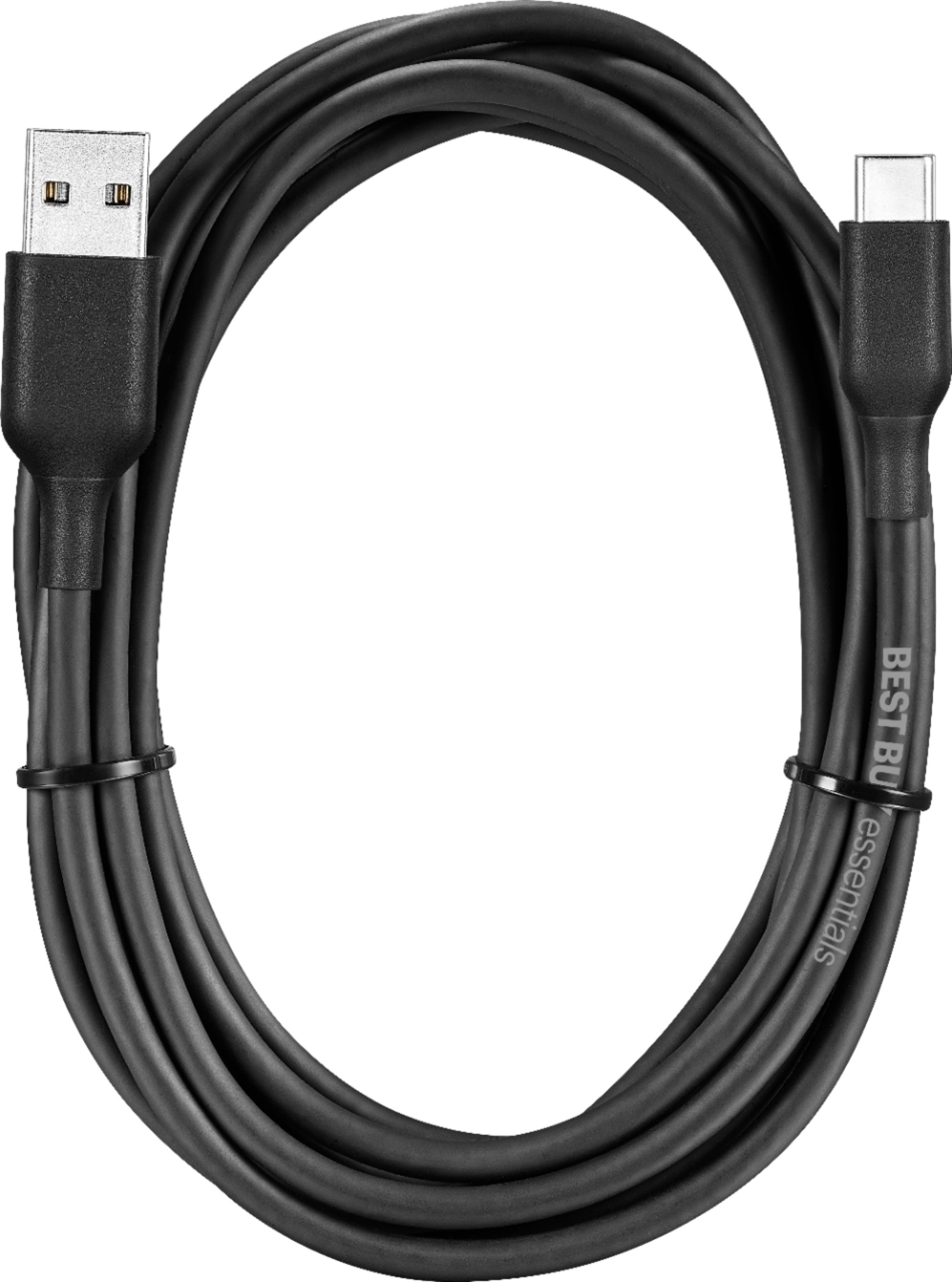 Best Buy essentials™ 9' USB-A to USB-C Charge-and-Sync Cable Black  BE-MCA922K - Best Buy