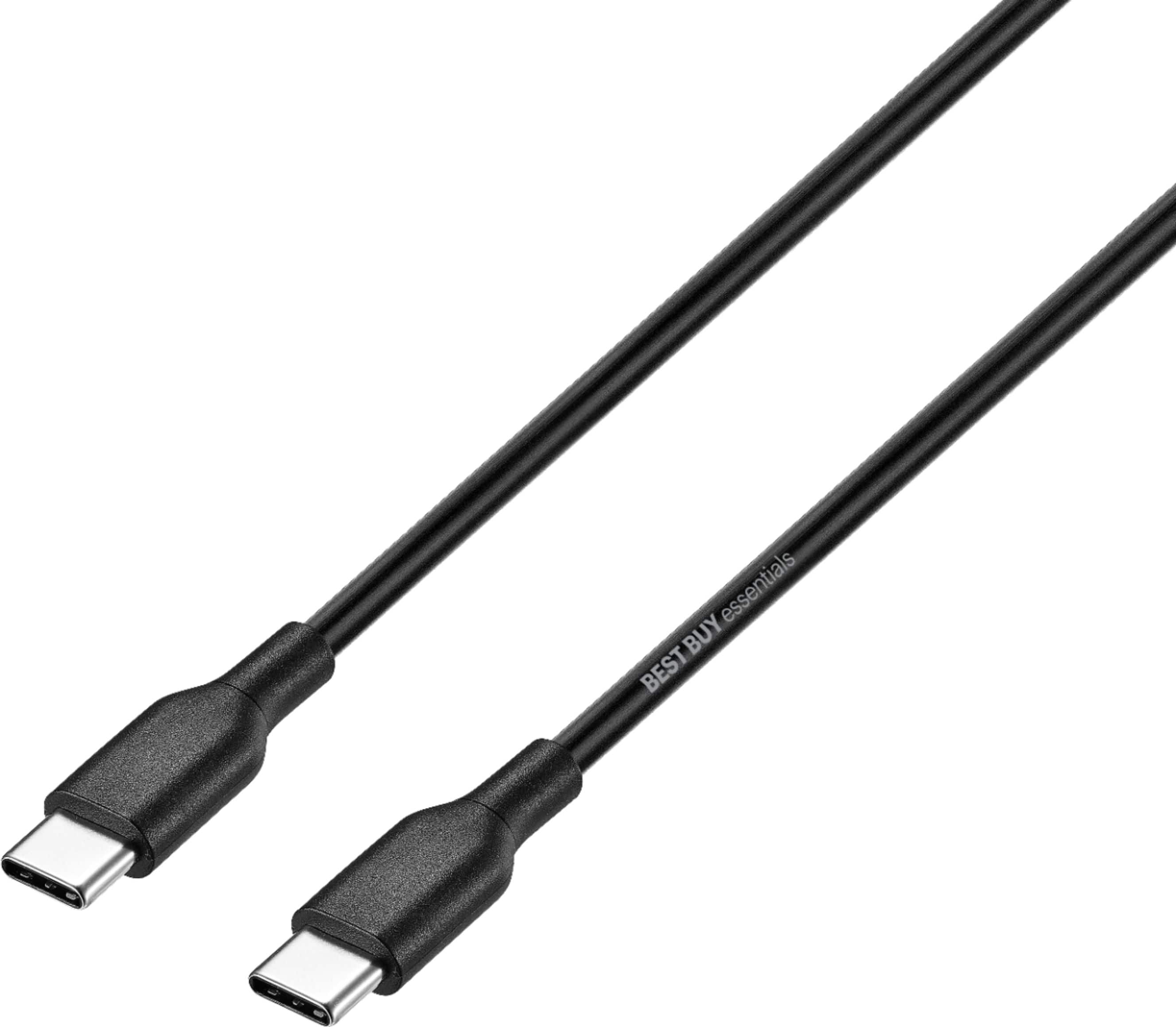 Alt View 11. Best Buy essentials™ - 5' USB-C to USB-C Charge-and-Sync Cable - Black.