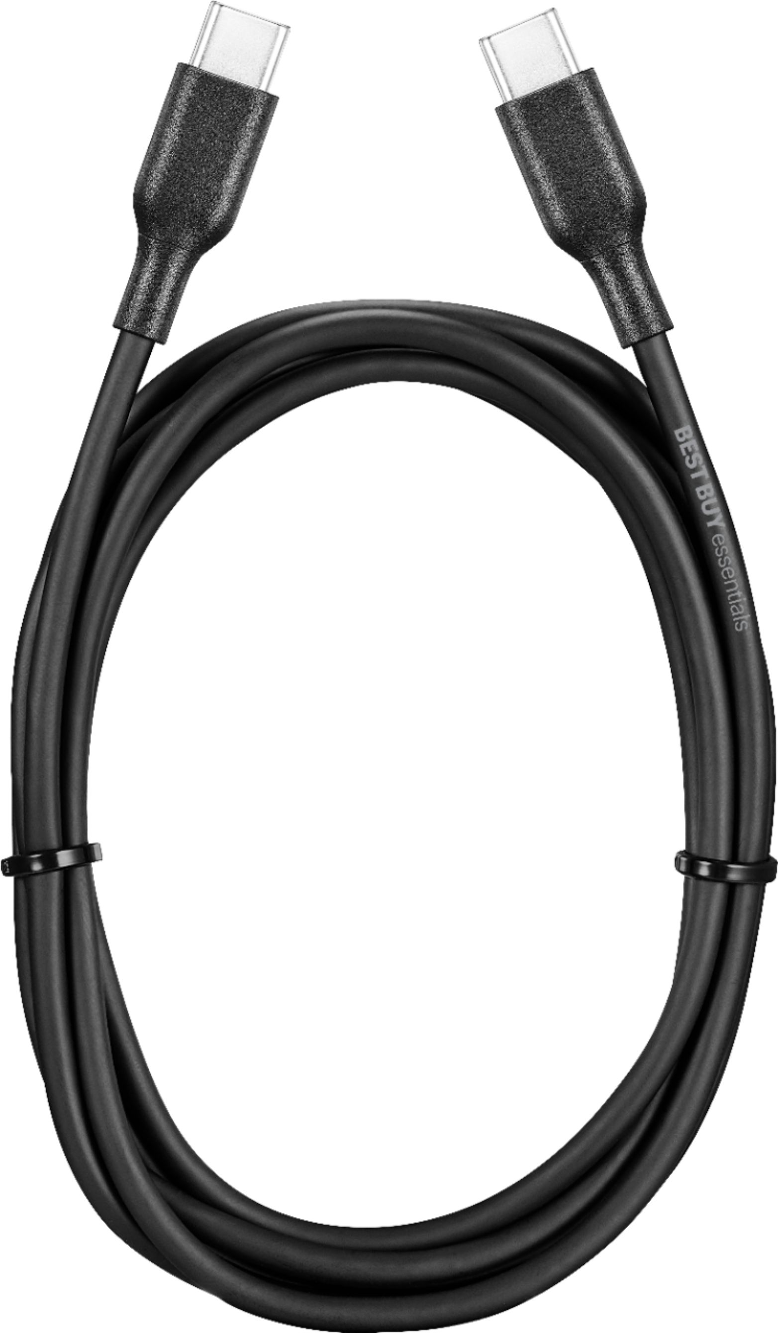 Best Buy essentials™ 3' USB-A to USB-C Charge-and-Sync Cable Black