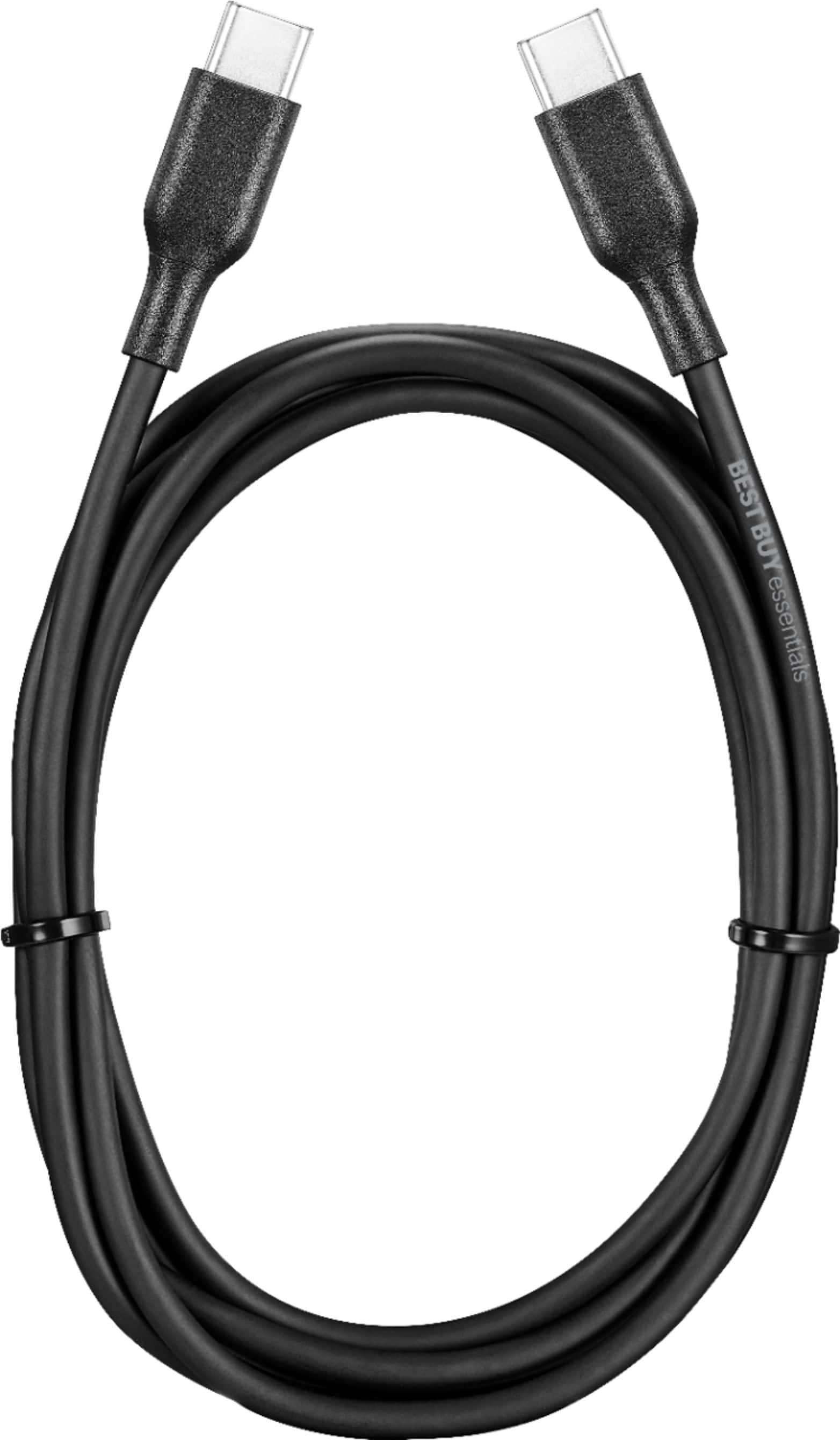 Alt View 14. Best Buy essentials™ - 5' USB-C to USB-C Charge-and-Sync Cable - Black.