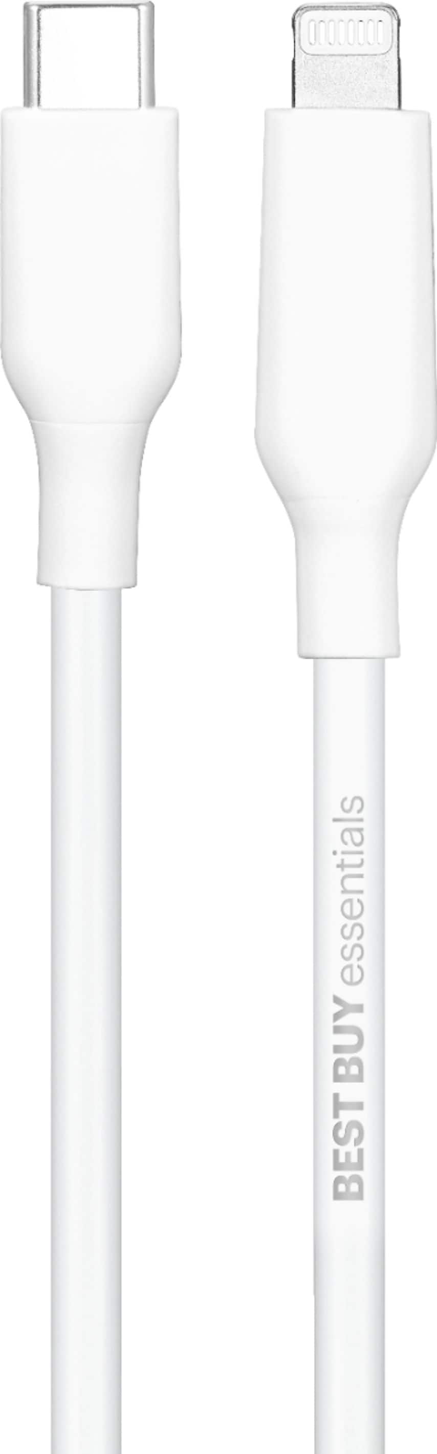 Alt View 12. Best Buy essentials™ - 9’ USB-C to Lightning Charge-and-Sync Cable - White.