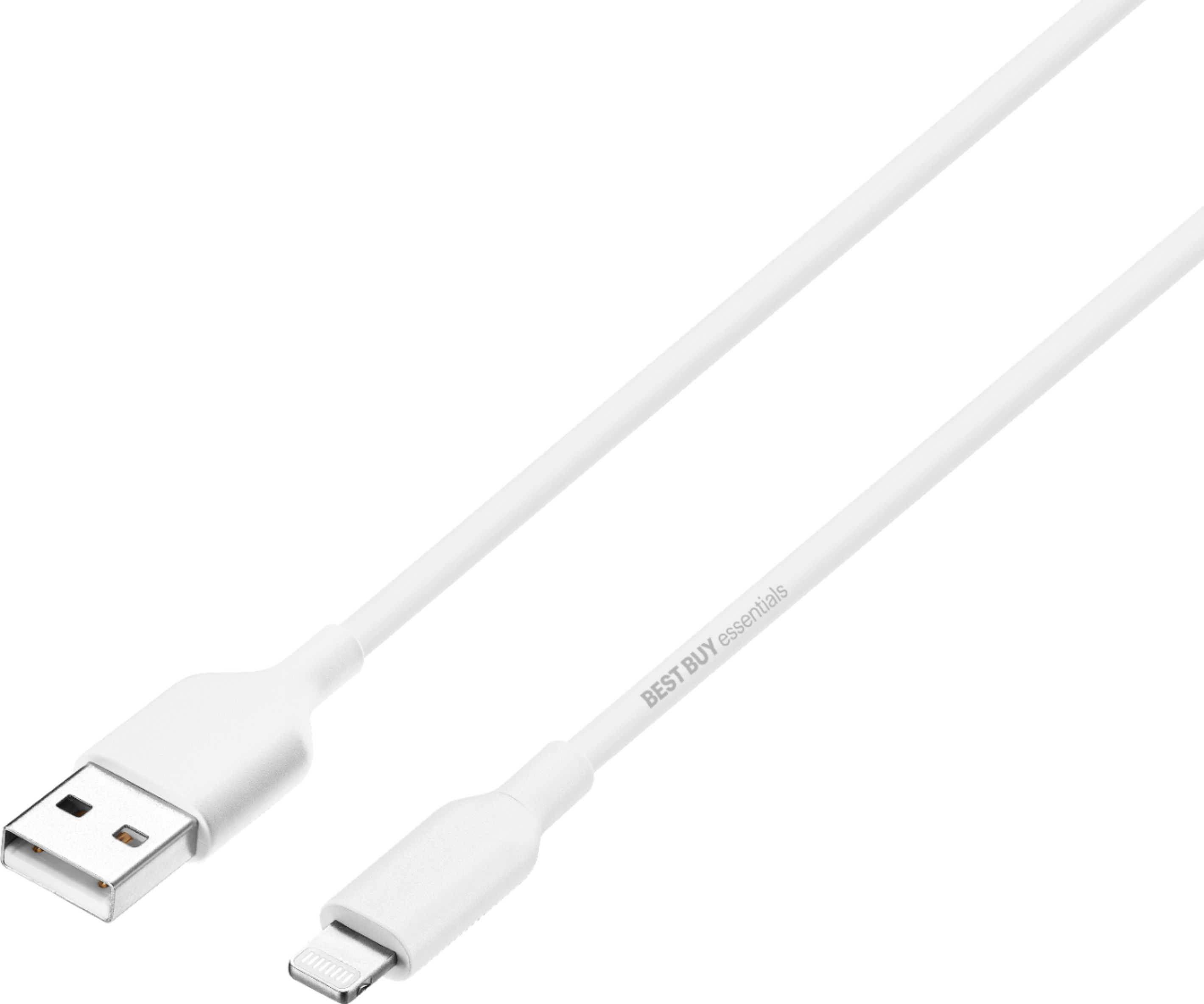 Best Buy essentials™ - 3' Lightning to USB Charge-and-Sync Cable - White