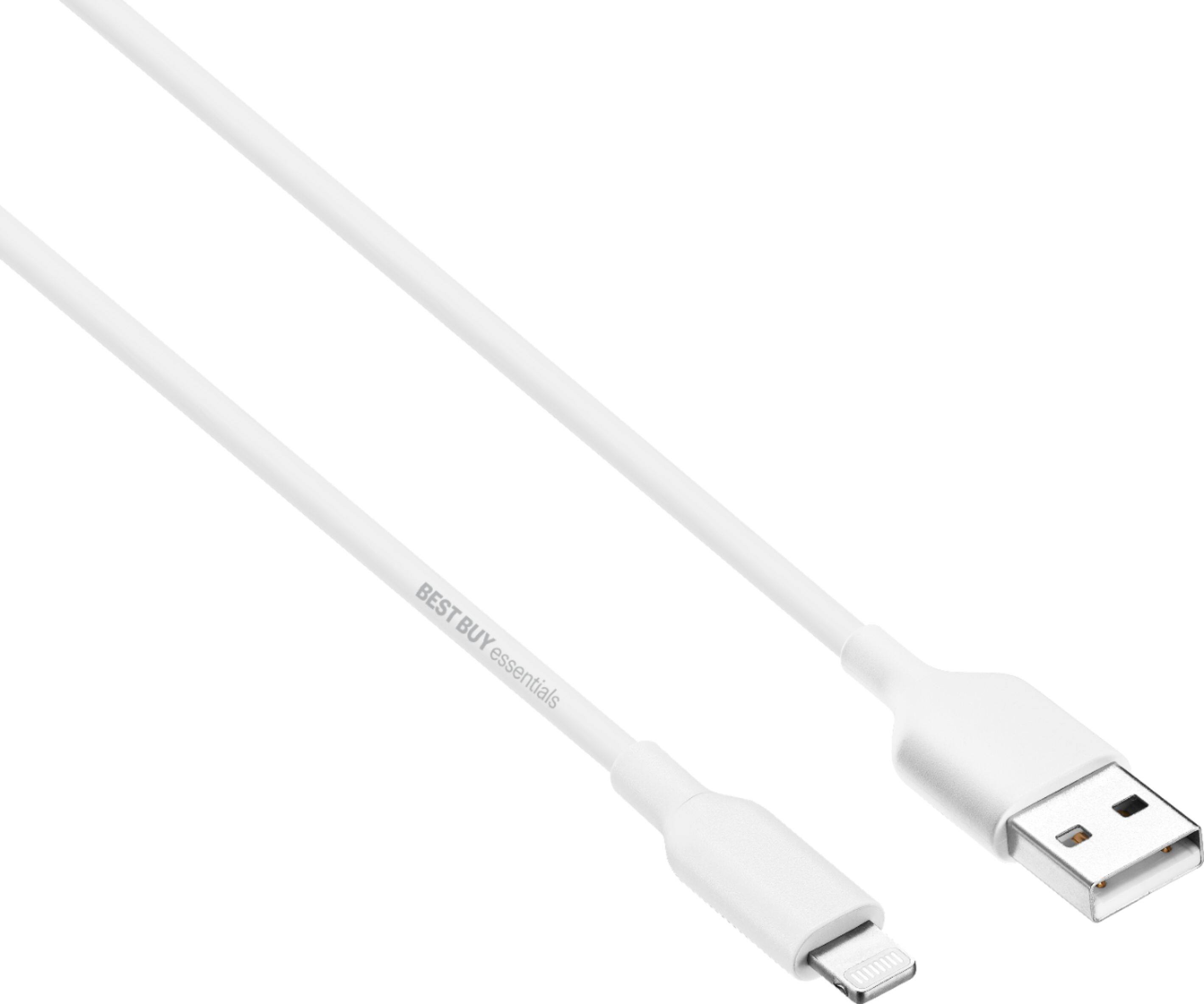 Alt View 13. Best Buy essentials™ - 3' USB-A to Lightning Charge-and-Sync Cable - White.