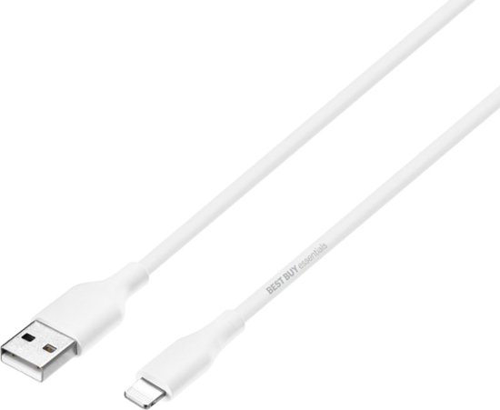 Alt View Zoom 11. Best Buy essentials™ - 5' USB-A to Lightning Charge-and-Sync Cable - White.