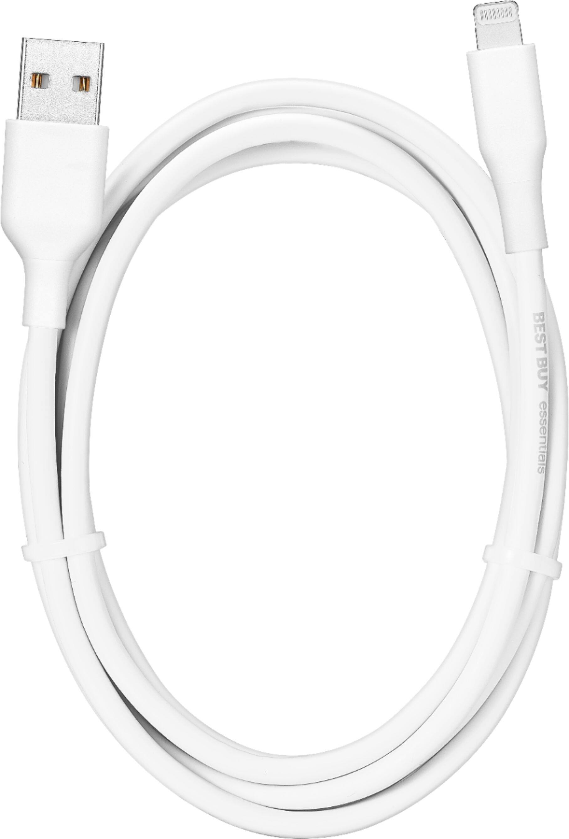 Alt View 14. Best Buy essentials™ - 5' USB-A to Lightning Charge-and-Sync Cable - White.