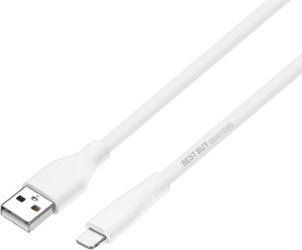 Best Buy essentials™ - 9' Lightning to USB Charge-and-Sync Cable - White - Alt_View_Zoom_11