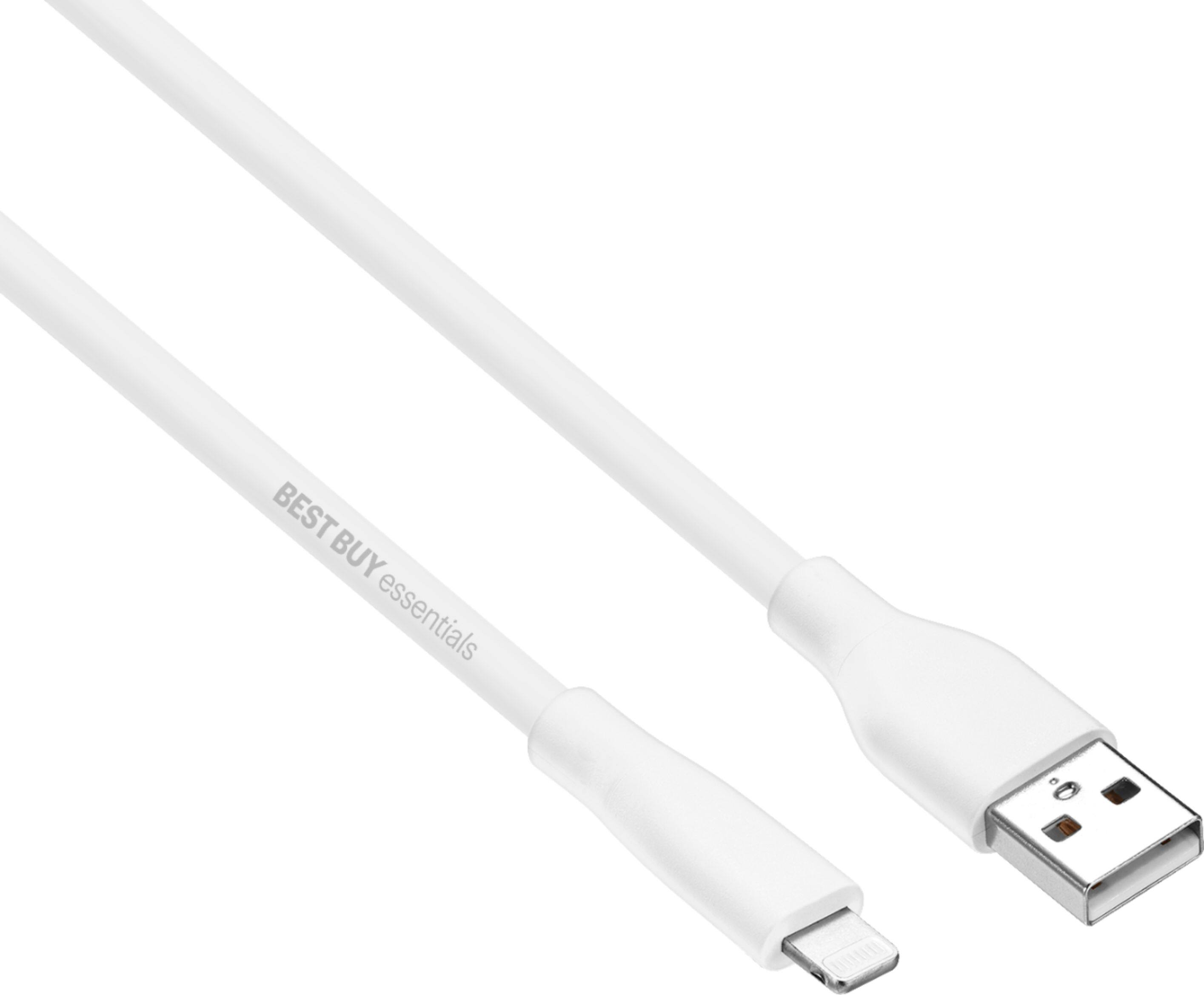Alt View 13. Best Buy essentials™ - 9' USB-A to Lightning Charge-and-Sync Cable - White.