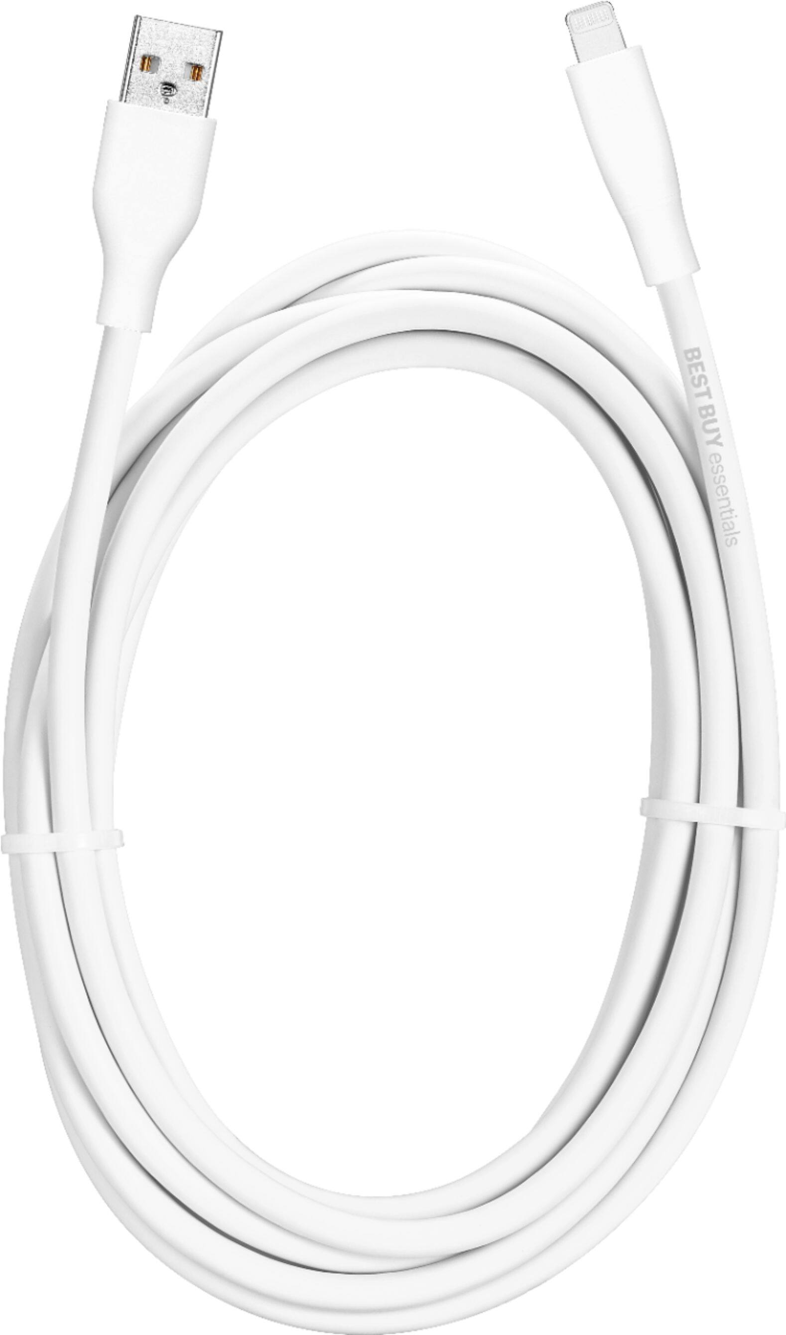 Alt View 14. Best Buy essentials™ - 9' USB-A to Lightning Charge-and-Sync Cable - White.