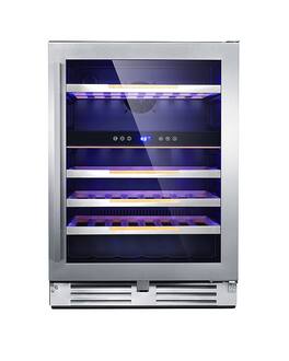 Avanti - Elite Series 46 Bottle Dual Zone Wine Cooler - Stainless Steel