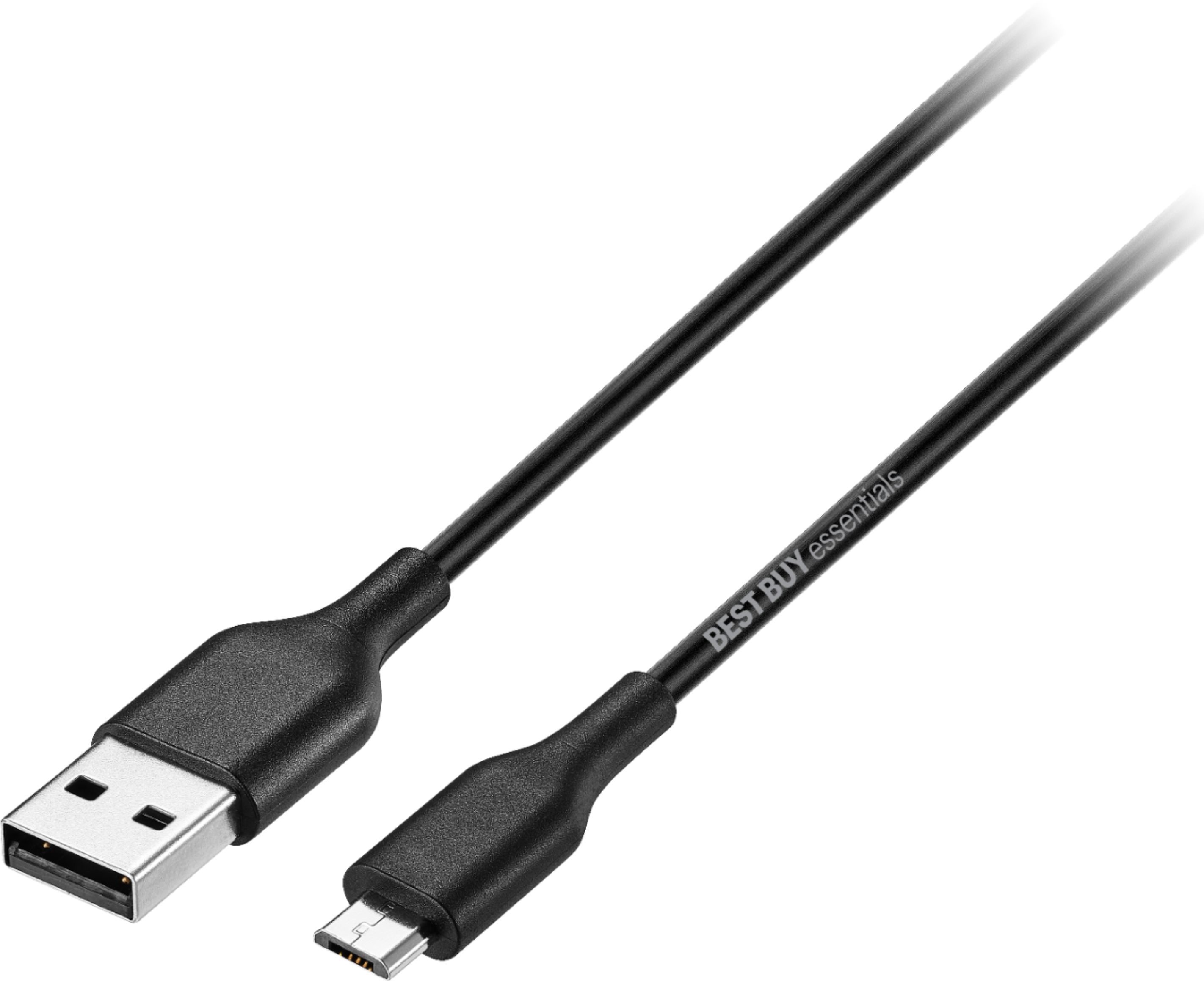 Best Buy essentials™ 5' Micro USB to USB Charge-and-Sync Cable Black BE-MMA522K - Best