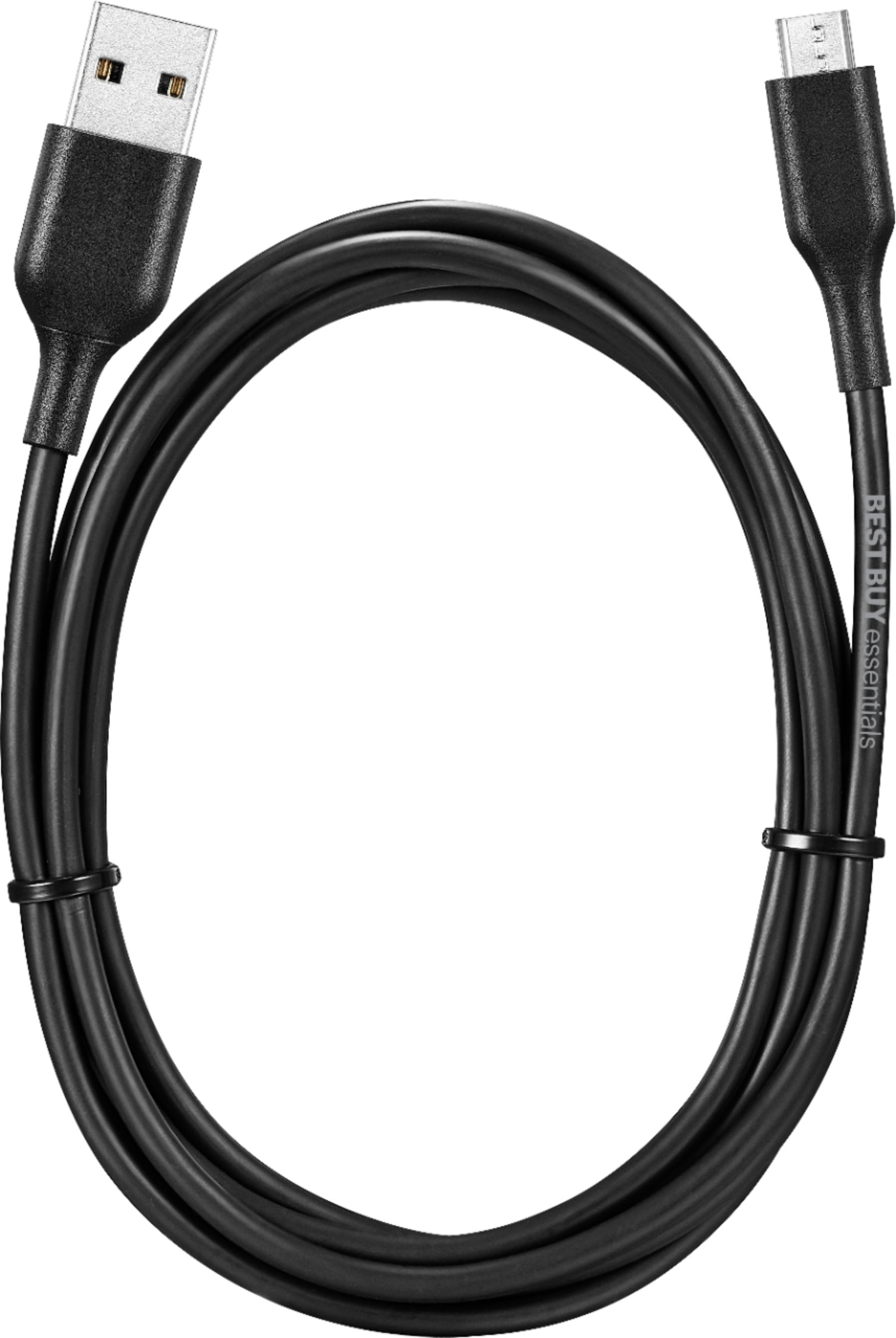 Best Buy essentials™ 9' USB-C to USB-C Charge-and-Sync Cable Black