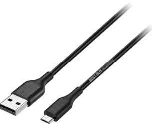 Best Buy essentials™ - 9' Micro USB to USB Charge-and-Sync Cable - Black - Alt_View_Zoom_11