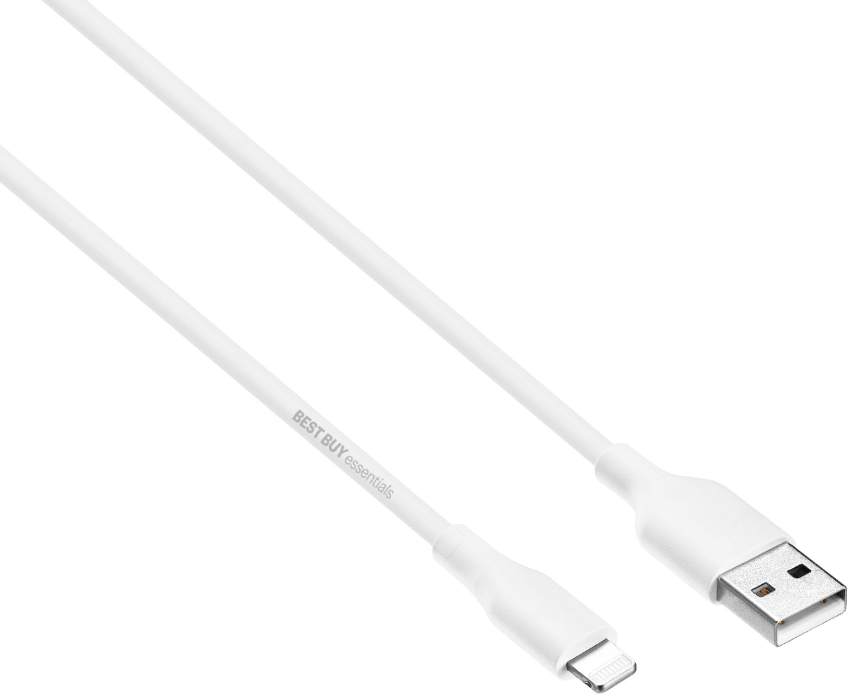 Alt View 13. Best Buy essentials™ - 5' Lightning to USB Charge-and-Sync Cable (3 Pack) - White.
