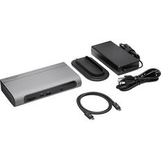 Front. Kensington - SD5600T Docking Station USB Type C - Black, Silver.