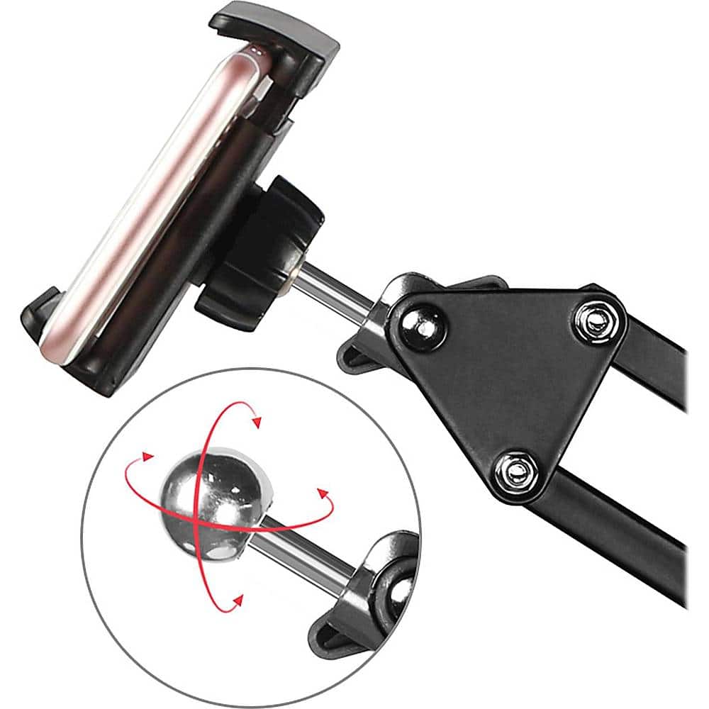 Alt View 14. SaharaCase - Long Arm Stand Holder for Most Cell Phones and Tablets - Black.