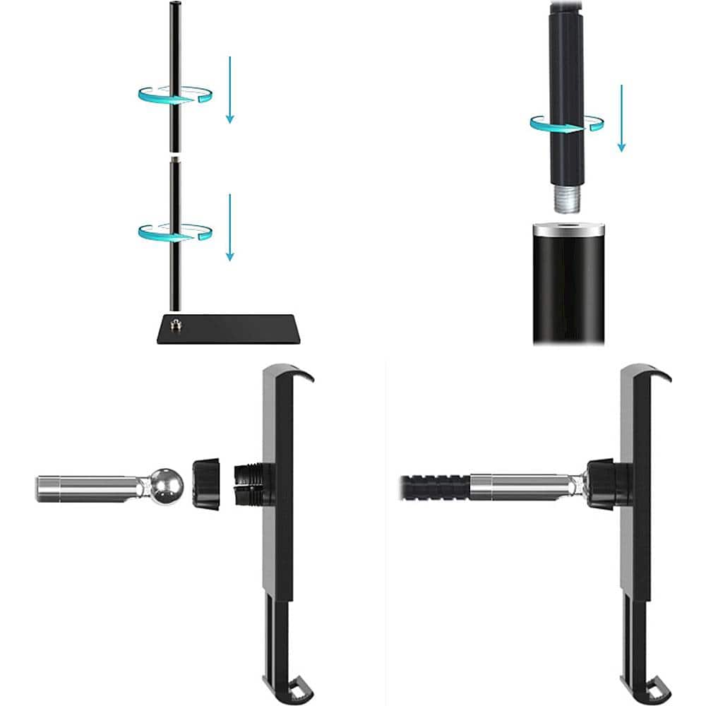 Alt View 16. SaharaCase - Floor Stand for Most Cell Phones and Tablets up to 11" - Black.